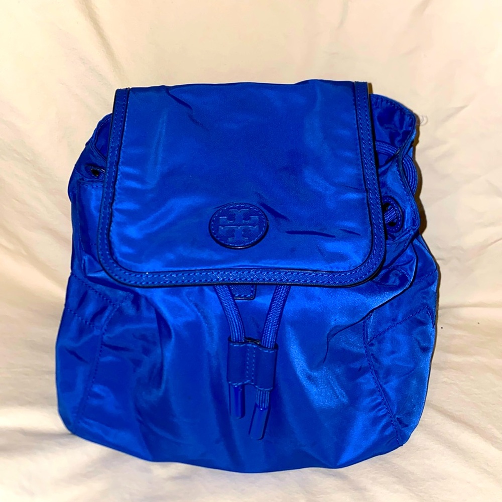 Tory Burch Royal Blue Nylon Backpack